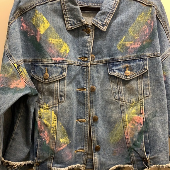 Caution to the Wind Denim Jacket Size Medium - Picture 2 of 15